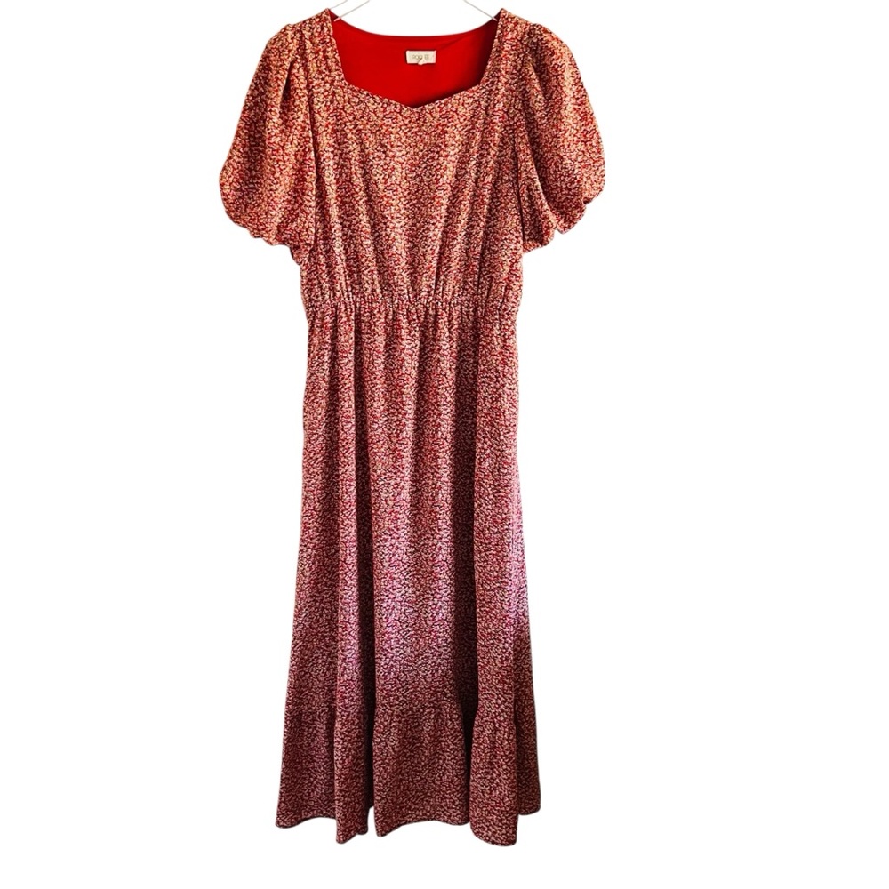 Roolee Red Floral Women's Midi Dress